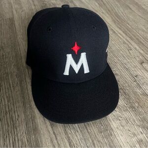 Minnesota Twins New Era Authentic Road Fitted Hat Size 7 3/8 Blue